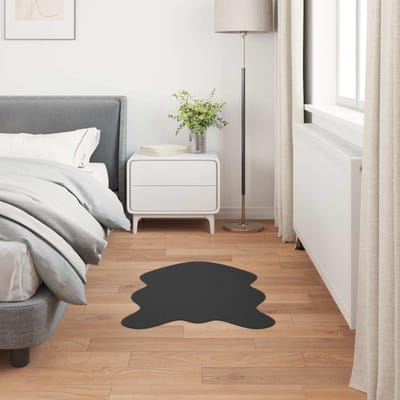 vidaXL - Antislip - vloerkleed - van - imitatie - konijnenbont - OLITE - Zwart