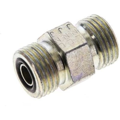 UN 11/16''-16 Verzinkt Stalen Borstnippel ORFS 630 Bar - Hydrauliek
