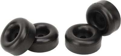 4-pack rubberen bumpers 2,5 inch met ronde gaten voor transporttrailers - zwart - bescherming voertuigen - heavy duty