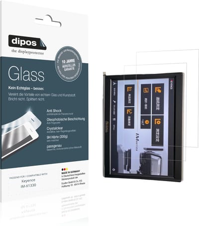 dipos – 2x Pantserfolie geschikt voor Keyence IM-X1330 | 9H Screenprotector