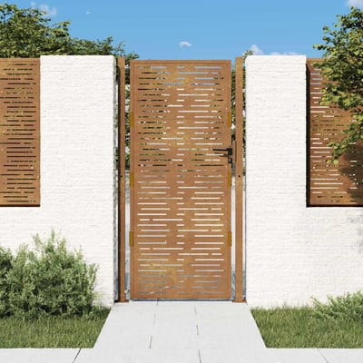 vidaXL - Poort - 100x175 - cm - vierkant - cortenstaal
