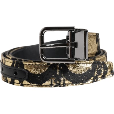 Brocade Stoffen Riem Met Leer