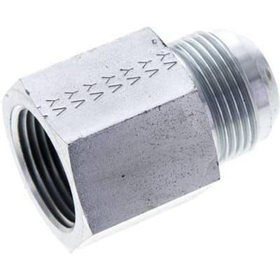 JIC  Verloopnippel UN 1-5/16''-12 Buitendraad X 1'' NPT Binnendraad Staal 140bar