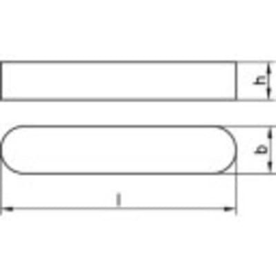 TOOLCRAFT 138678 Inlegspieën DIN 6885 Staal 25 stuk(s)