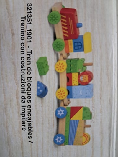 Playtive Houten Blokken stapeltrein met 2 wagons - 25-delig - Met licht- en geluidseffecten