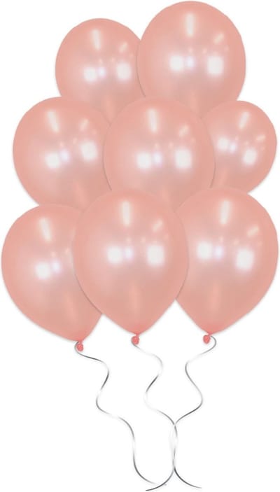 LUQ - Luxe Metallic Rose Gouden Helium Ballonnen - 50 stuks - Verjaardag Versiering - Decoratie - Latex Ballon Rose Goud