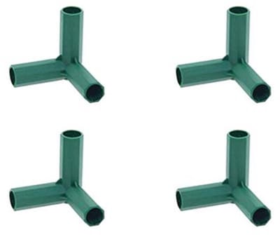 Verbindingsstukken voor broeikasframe – 4 stuks hoekverbindingen voor tuinframe, 3-, 4-, 5-weg buisverbinding van kunststof