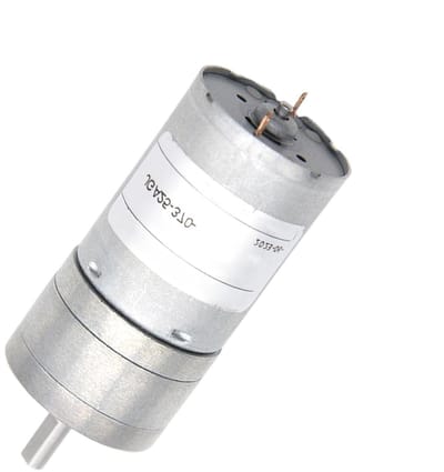 Minimotor DC - Motor met transmissie - Projecten bouwen - Hoog koppel - 4 mm as - Zilver