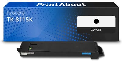 PrintAbout huismerk Toner TK-8115K Zwart Geschikt voor Kyocera