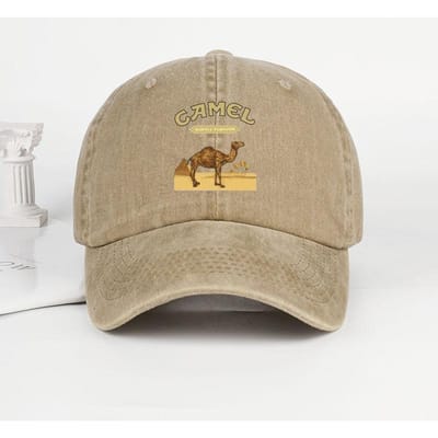 1-delige Baseballpet met Kamelenprint Klassieke Minimalistische Retro Stijl Ademende Zachte Stof Perfect Voor Werk En Dagelijks Gebruik Verstelbaar beige