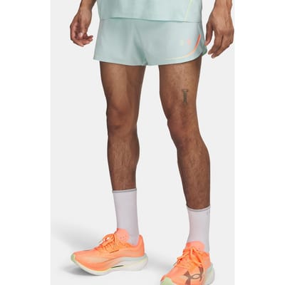 Under Armour Velociti Elite  Hardloopshorts Heren-mint, koraal