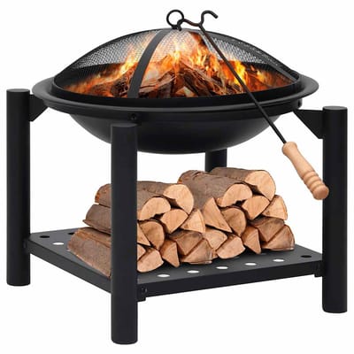 vidaXL - Vuurplaats - met - pook - 54x54x55 - cm - staal