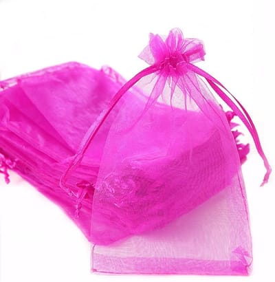 Dailygoody - Organza zakjes - Snoepzakjes - 100 stuks - Roze - Bruiloft - Cadeauzakjes - Festival - Sieraden