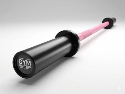 Gym Masters Halterstang 120 cm – Roze Barbell 50 mm – Olympische Stang – Crossfit Halter – 180 kg – Compacte Halterstang