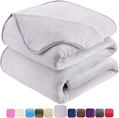 Zachte Dubbelzijdige Fleece Deken 220x240 cm - Warm en Lichtgewicht Plaid voor Bed en Bank