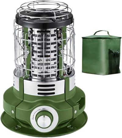 Terrasverwarmer Elektrisch - Buitenverwarmer Kachel - Terras Verwarmen - Snelle Warmteafgifte - 5-10 m² - Groen