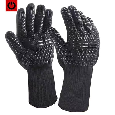 VOLT! Ovenhandschoenen Hittebestendig - Ovenwanten 2 Stuks Hittebestendig - Kamado Accesoires - Aramidevezel + Siliconengrip