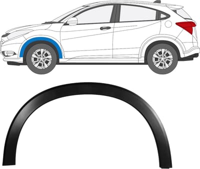 Spatbord sierlijst wielkast voor Honda HR-V 2015-2021 / Links