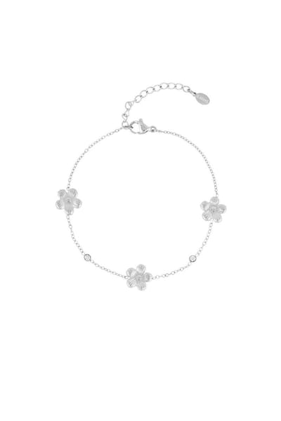 Bijoutheek Armband (Sieraad) Flower Power Zilverkleurig