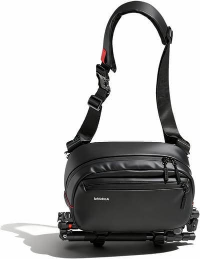 Magische Camera Sling Bag - Gewatteerde Schouderband, Statiefhouder, Waterdicht en Lichtgewicht met 8 Compartimenten, Ideaal voor DSLR, SLR en Spiegelloze Camera's
