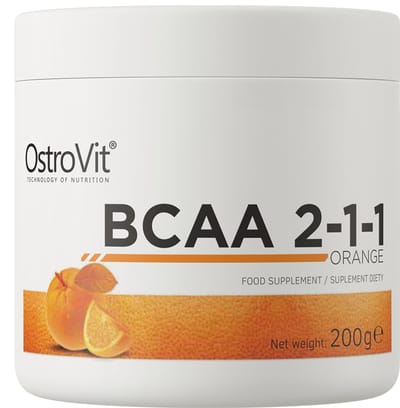 OstroVit - BCAA - 2-1-1 - 200 g - orange - spierondersteuning - L-leucine + L-isoleucine + L-valine Aminozuren - Supplement