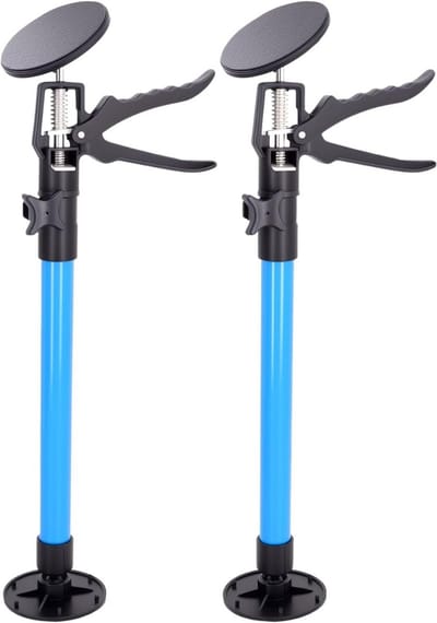 Steunstangen Set - Hulpmiddelen Montage - Kasten Plaatsen - Telescopisch Verstelbaar - 50-115 cm - Zilver