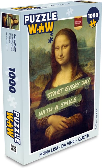 Puzzel Mona Lisa - Da Vinci - Quote - Legpuzzel - Puzzel 1000 stukjes volwassenen