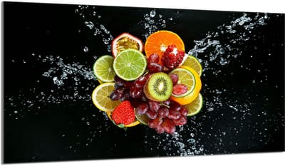TMK ArtDeko Serie - Snijplank - Fruits Ontwerp - 90x52 cm - Glas
