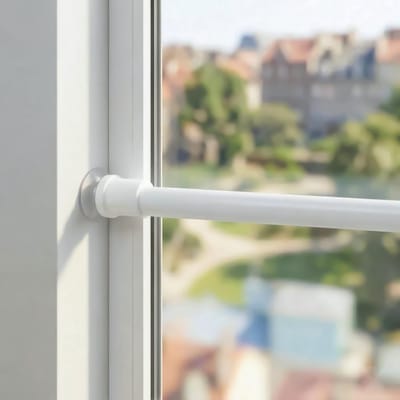 Dailygoods- Gordijnroede Uitschuifbaar - Gordijnroede Zonder Boren - Antislip - Hoogwaardige Verf - Tot 2000 g Belastbaar - Gordijnstang