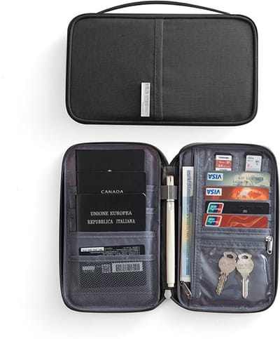 paspoorthouder - Reisportemonnee - travel wallet - Paspoort Tasje - Travel Wallet - Mapje - Zwart