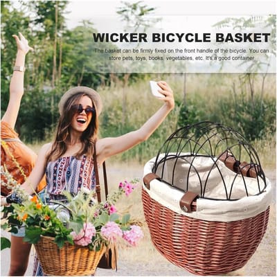 Fietsmand Hond - Mand voor fiets - Dieren Vervoeren - Met ventilatie - 30 x 25 x 30 cm - Bruin