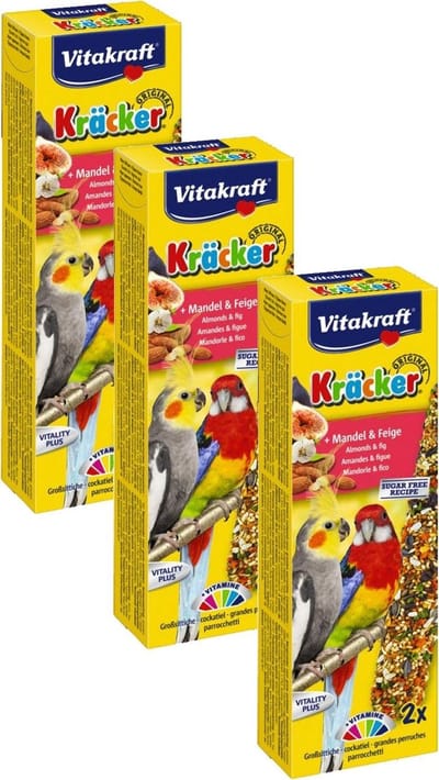 Vitakraft Valkparkiet Kracker - Vogelsnack - Fruit - 3 x 2 st