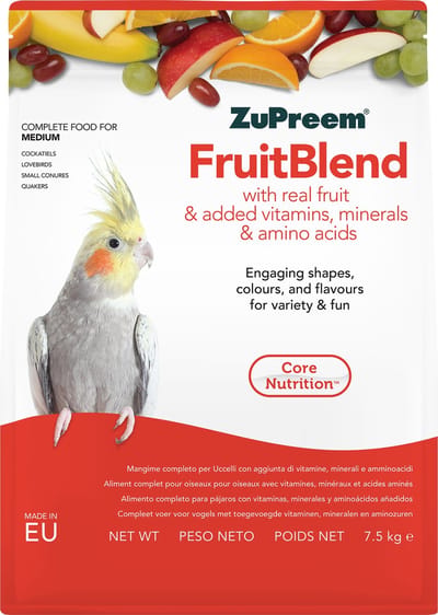 ZuPreem Fruitblend Medium 7.5kg - Papegaaienvoer- Parkietenvoer - Vogelvoer -