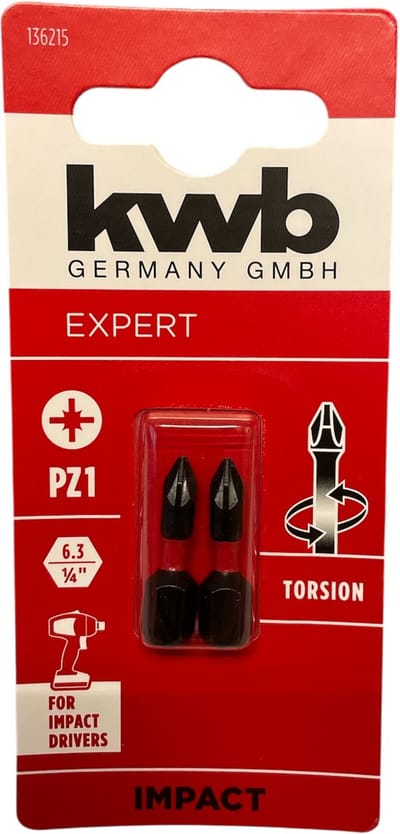 KWB 2 bitjes torsion 25 mm PZ1 s2