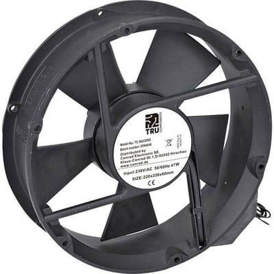 TRU COMPONENTS TC-NA22060 Axiaalventilator 230 V/AC 890 m³/h (l x b x h) 220 x 220 x 60 mm