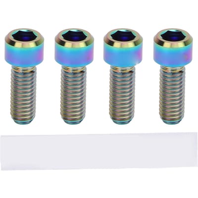 4 Stuks Schijfremklauwschroef M6x16mm Ti Legering Stevig Lichtgewicht Onderdrukking Lage Temperatuur Drift Fietsremschroef Colorful