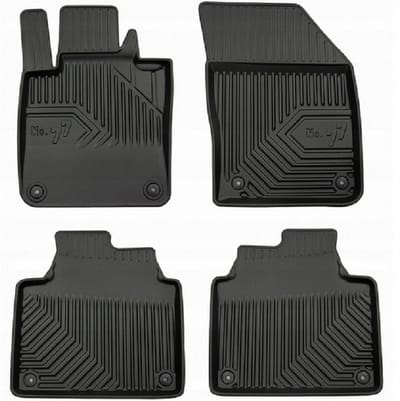 Premium Rubberen Mattenset No.77 - Geschikt voor Volvo S90 II vanaf 2016 - Perfecte Pasvorm - TPE Elastomeer - Zwart - 4-delig - FROGUM