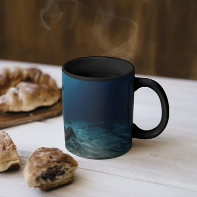 Magische Mok - Foto op Warmte Mokken - Koffiemok - Anker - Ijzer - Zeebodem - Zand - Magic Mok - Beker - 350 ML - Theemok