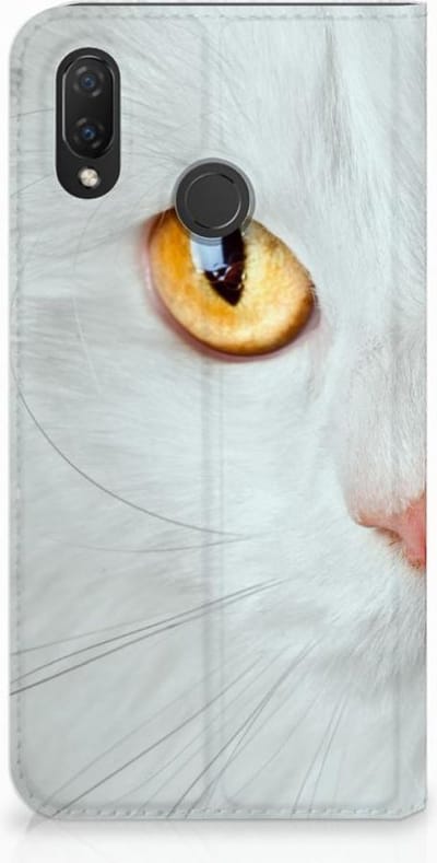 Huawei P Smart Plus Hoesje maken Witte Kat