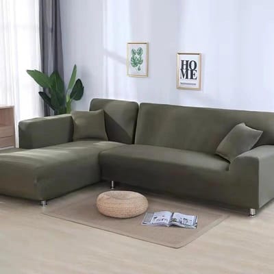 Effen Kleur Bankhoezen voor Woonkamer Elastische Sofa Cover L Vormige Hoekbank Cover Hoes Stoel Protector 1/2/3/4 zits 2-seat 145-185cm
