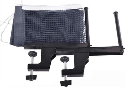 Tafeltennisnet - Pingpong net - Sport training - Intrekbaar en draagbaar - 15.2 cm hoog - Zwart