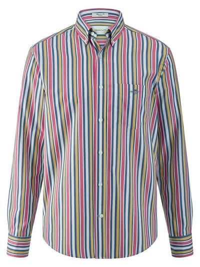 Gant Overhemd Multistripe Poplin Button-Down Multicolor / male