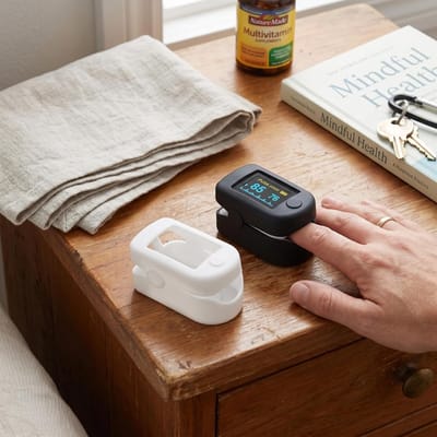 SnelShoppen - 2 Stuks Oximeter Silicone Hoes - Beschermende Cover voor Polsmonitor - Flexibele Oximeter Bewaarzak voor Thuis en Reizen (Zwart + Wit)