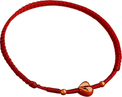 Handgemaakte Perzik Hart Armband – Geluksarmband met Wijn Koord – Verstelbare Armband voor Vrouwen, Geliefden en Beste Vrienden – Liefde en Gelukssymbool