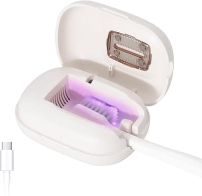 LISM-Verbeterde UV-tandenborstelhouder met ventilator, oplaadbare reistandenborstelhouder met magnetische tandenborstelhouder en wandhouder, perfect Geschikt voor thuis en op reis.