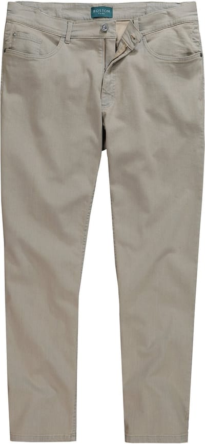 Boston Park - Heren - Jeans 5-pocket Regular Fit elastische band - Zand - Maat 70