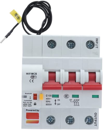 Allecto - Smart Circuit Breaker - AC 400V levensbescherming schakelaar - WiFi en Bluetooth - 100A bescherming - veilig elektrisch systeem - betrouw...