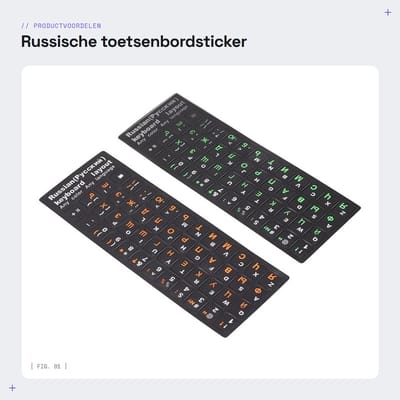 Dailygoods- Toetsenbordsticker Waterdicht - Russische Toetsenbordsticker - Laptop/desktop sticker - Duurzaam - Perfecte Pasvorm - Siliconen Materiaal - Toetsenbordskin