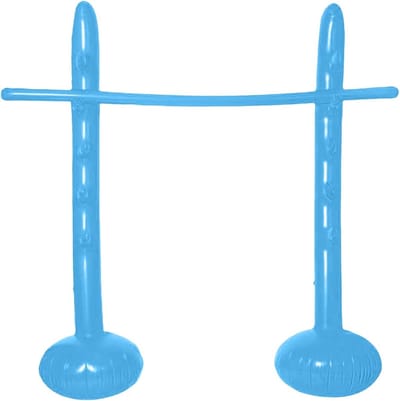 Opblaasbare Limbo Set - Feestspel - Feestactiviteiten - In hoogte verstelbaar - 145 cm hoog - Blauw