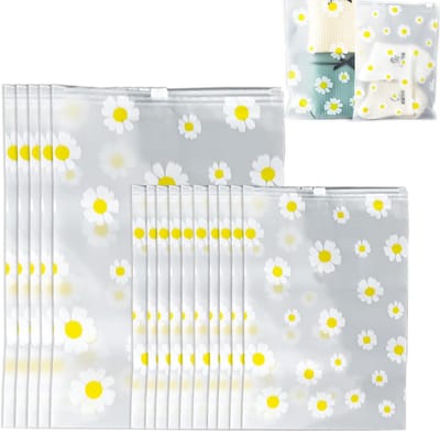 15 Pieces Reusable Bags - Eco-friendly Sealed Travel Bags - Small Chrysanthemum Style Storage Bags voor Kleding en Reisgebruik
